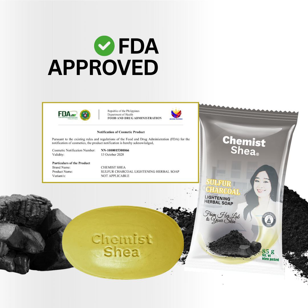 Chemist Shea Charcoal Sulfur Herbal Lightening Soap