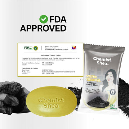 Chemist Shea Charcoal Sulfur Herbal Lightening Soap