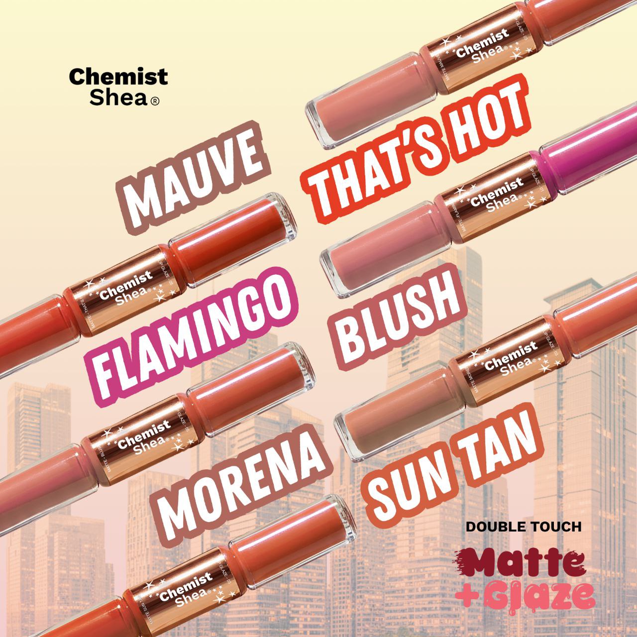Chemist Shea Double Touch Matte+Glaze Lippies