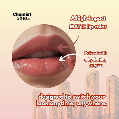 Chemist Shea Double Touch Matte+Glaze Lippies