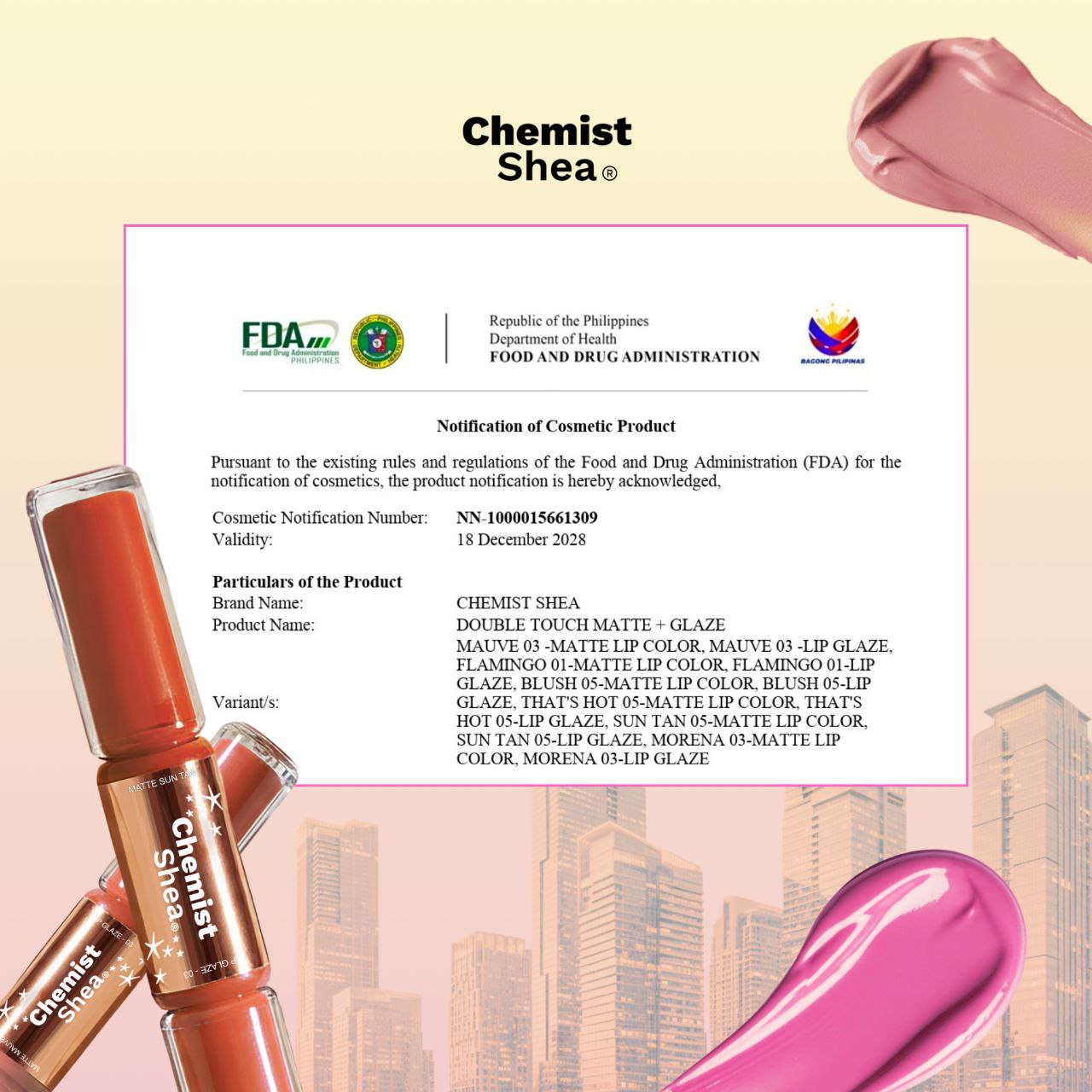 Chemist Shea Double Touch Matte+Glaze Lippies