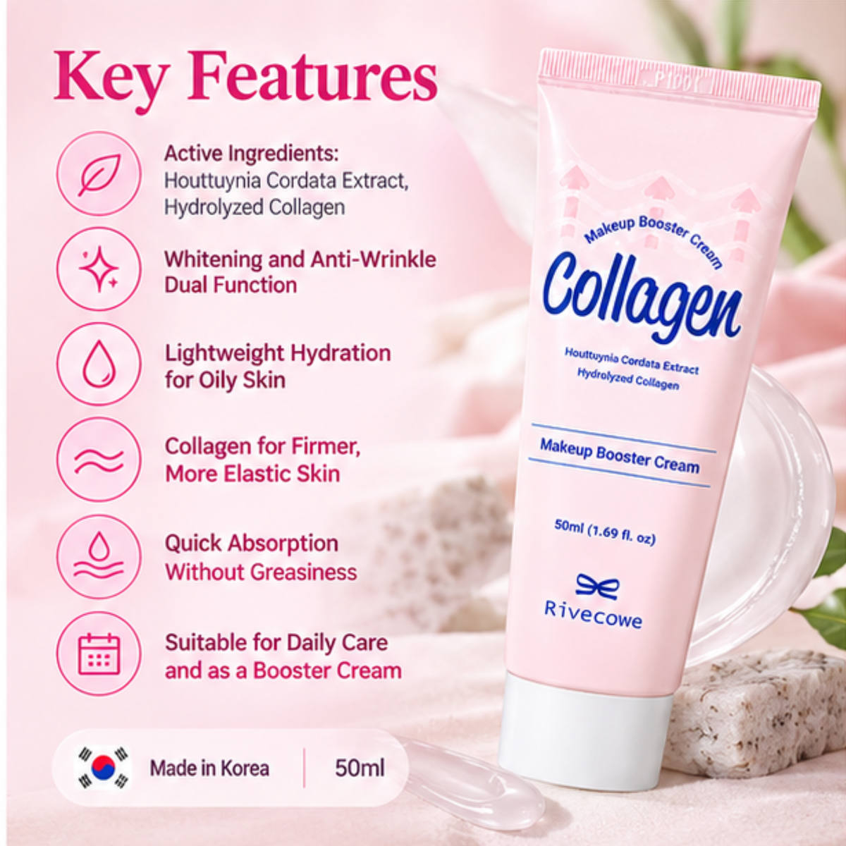 Rivecowe Collagen Tone-Up Booster Cream