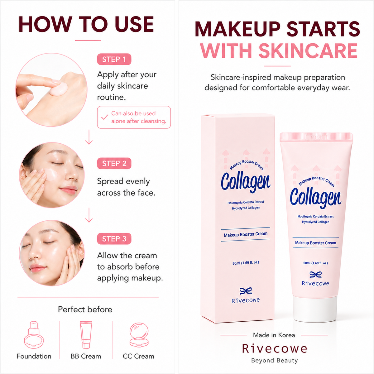 Rivecowe Collagen Tone-Up Booster Cream