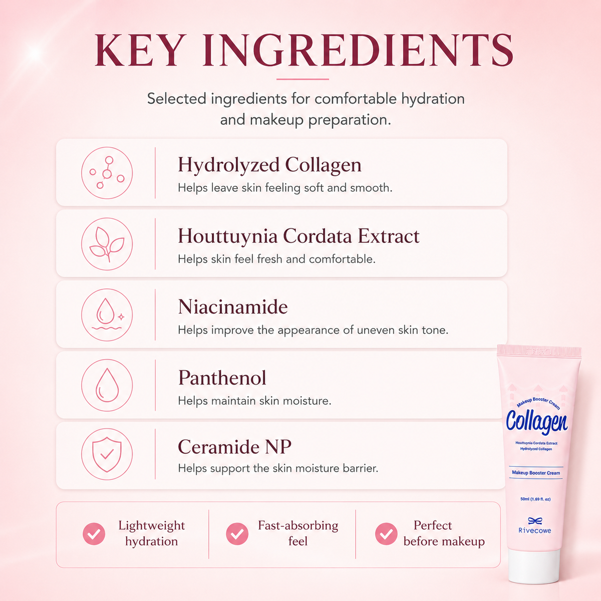 Rivecowe Collagen Tone-Up Booster Cream