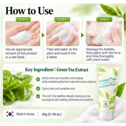 Rivecowe Green Tea Cleansing Foam