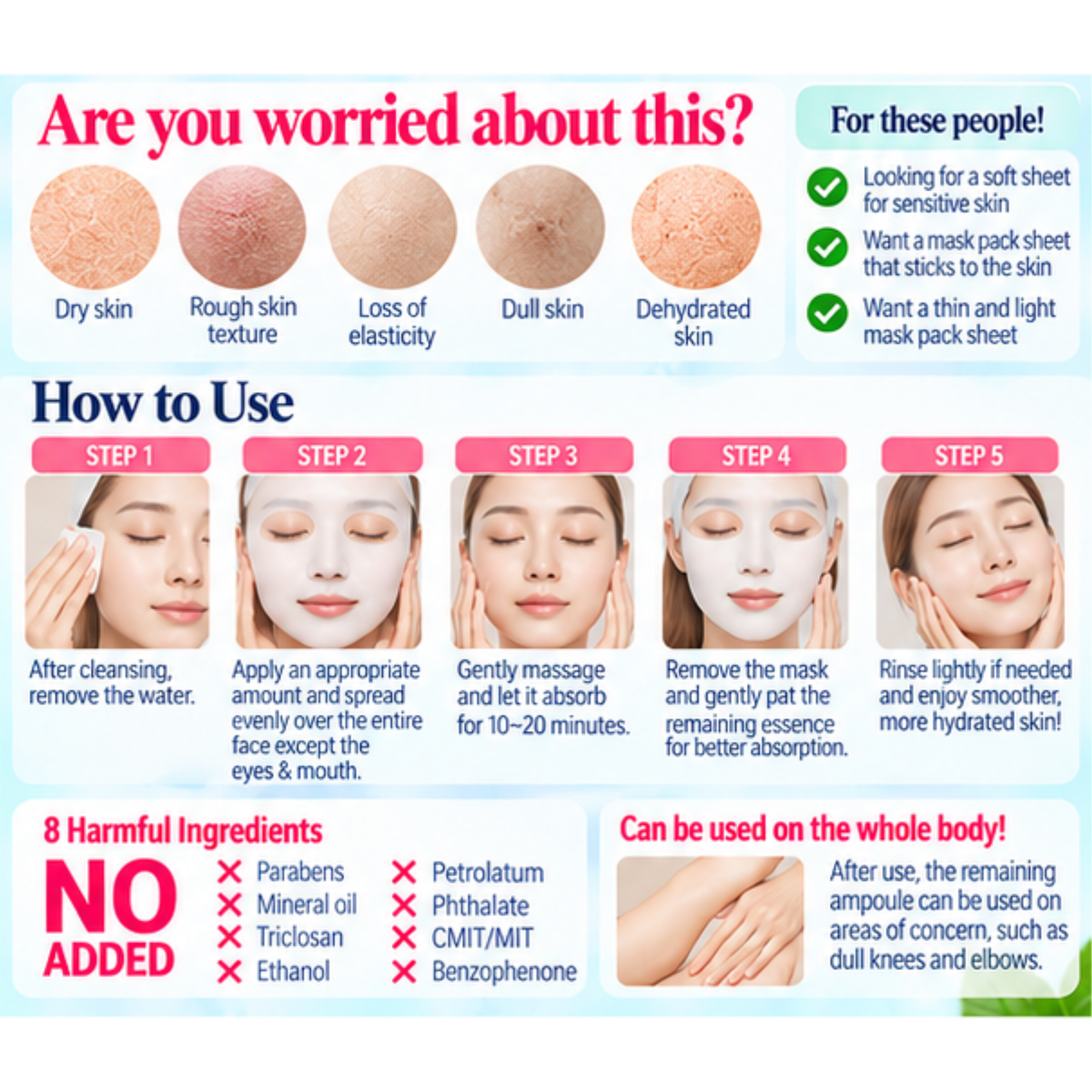 Rivecowe Hyaluronic Acid Moisturizing Mask Pack