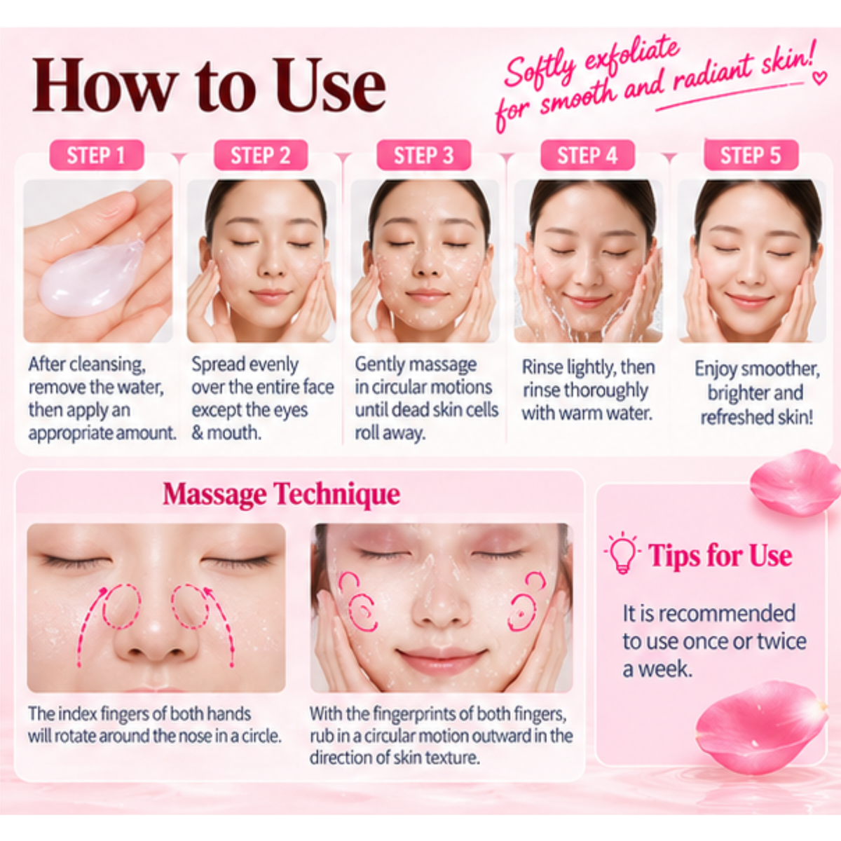 Rivecowe Rose Water Peeling Gel