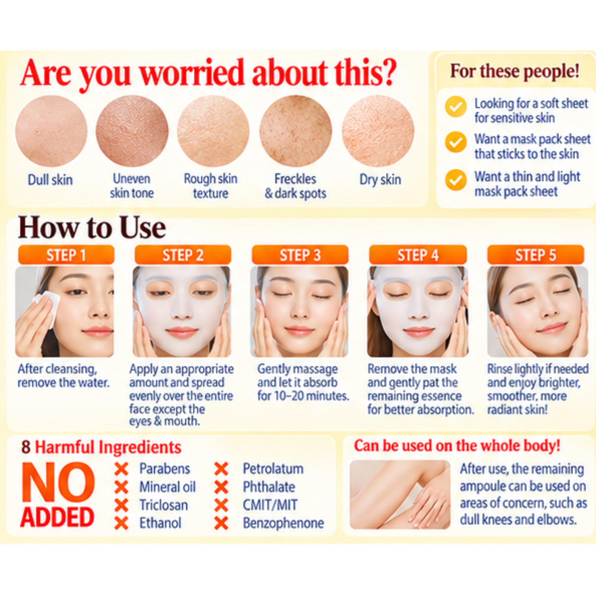 Rivecowe Vitamin C Whitening Mask Pack