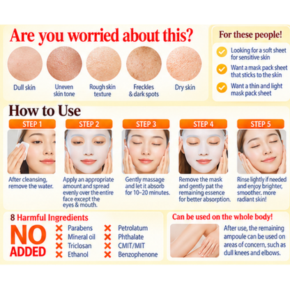Rivecowe Vitamin C Whitening Mask Pack